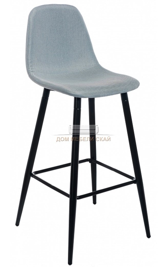 Барный стул Lada, рогожка голубого цвета