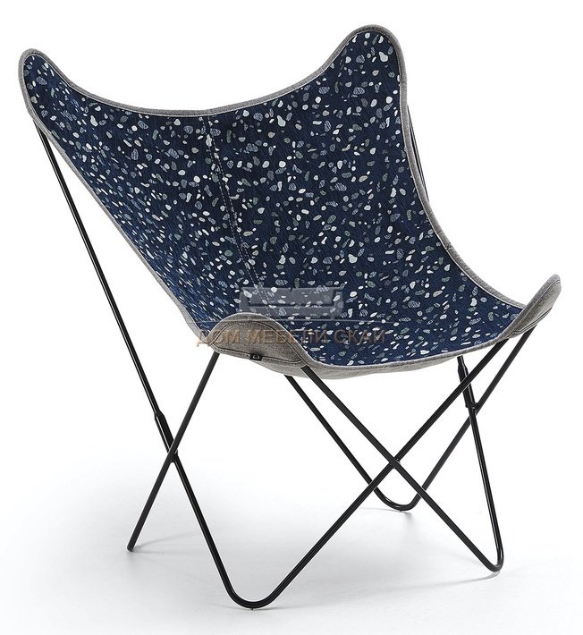 Кресло Flynn, ткань темно-синяя terrazzo CC1086TZ25