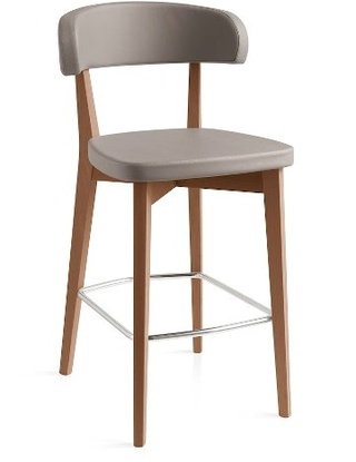 Стул барный SIREN CON CB/1543, экокожа серо-бежевого цвета