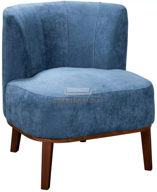 Кресло Шафран, синий велюр