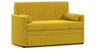 Диван-кровать Мелани 120, велюр горчичный ТД 335