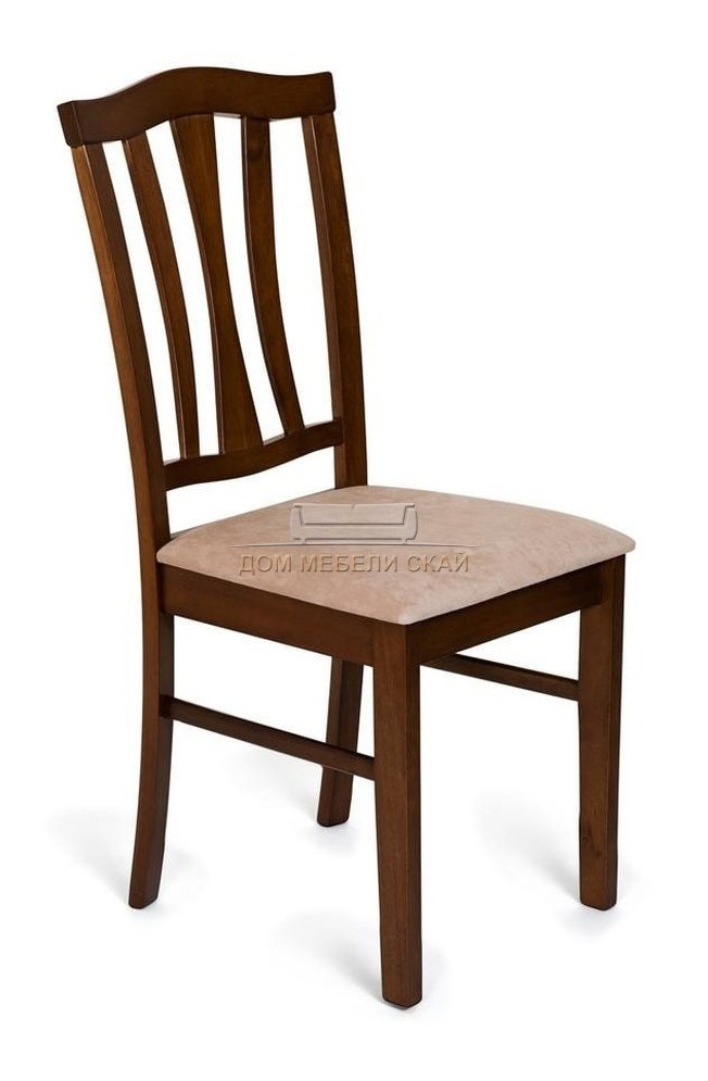 Стул с мягким сиденьем СТ 8162, велюровый коричневого цвета