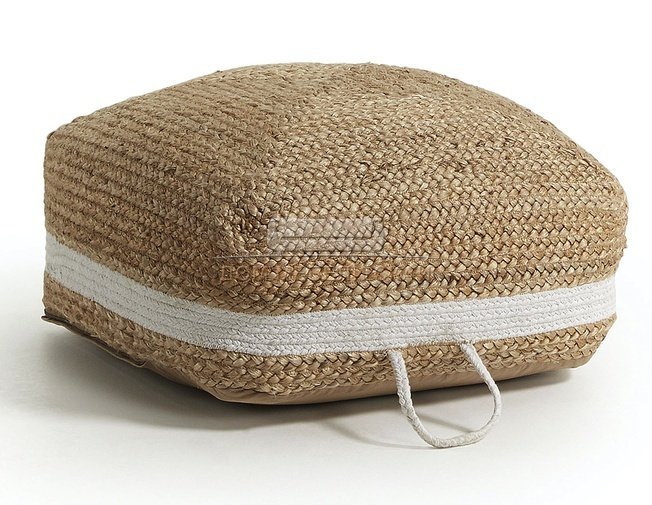 Пуф Deeze 60x60, натуральный белый