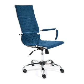 Кресло офисное Urban, флок синего цвета 32
