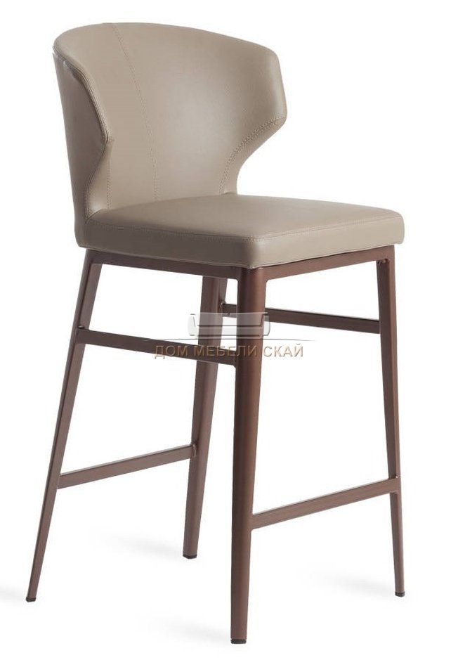 Барный стул A111BS-VISON, экокожа бежевого цвета