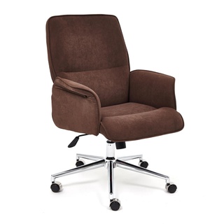 Кресло офисное YORK, флок коричневого цвета 6