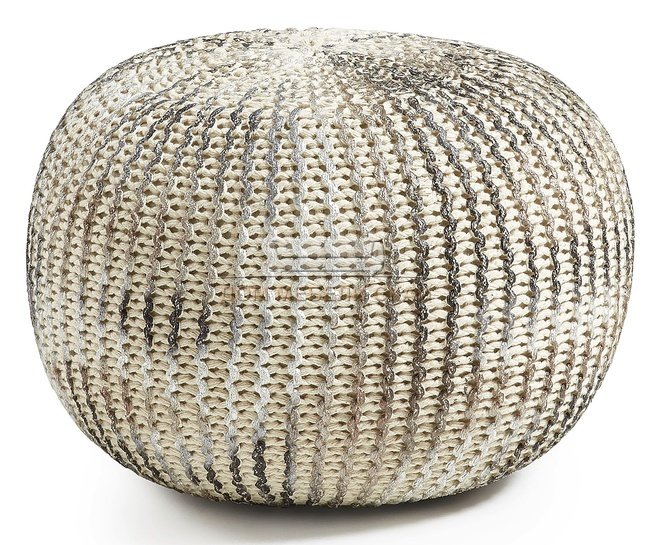 Пуф Shore, серебристо белый