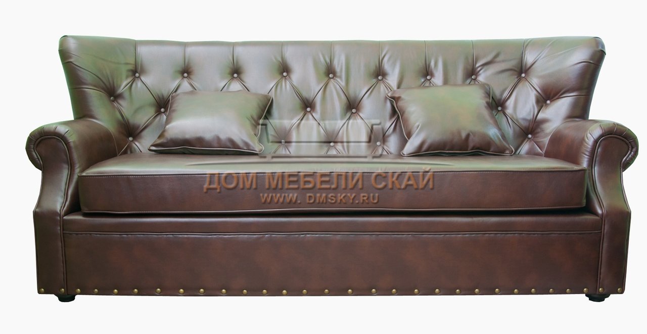 Диван из кожи Tesco, коричневый - купить в Москве недорого по цене 163 100руб. (арт. B10014157)