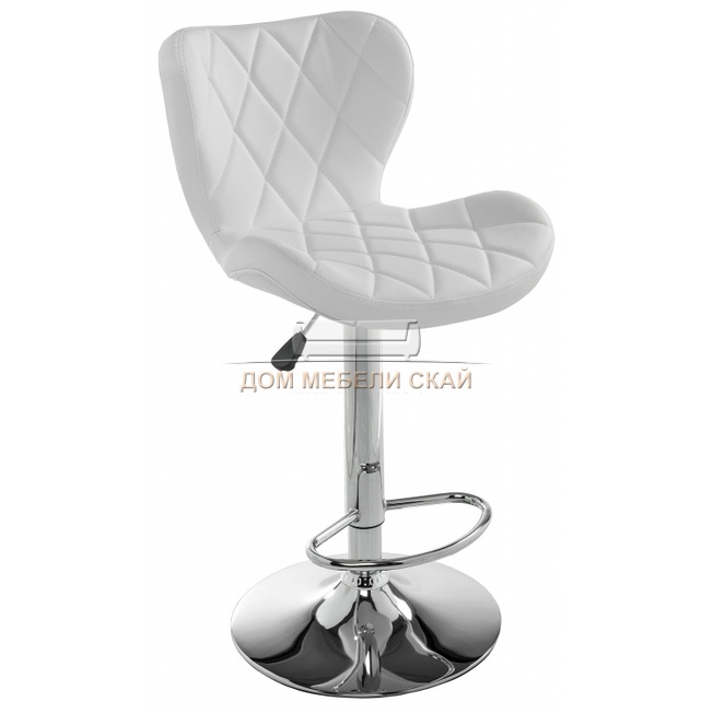 Барный стул Porch, экокожа белого цвета