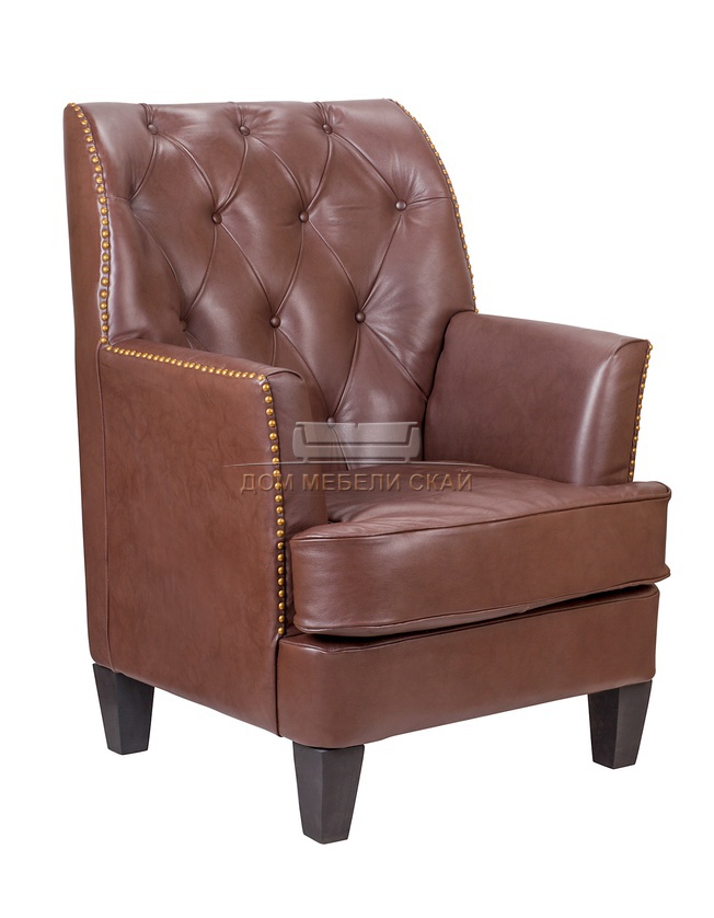 Кресло Noff, коричневая натуральная кожа leather