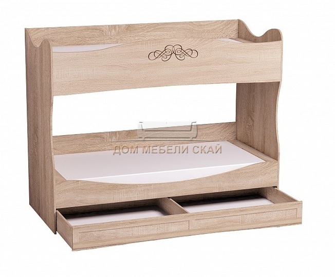 Кровать двухъярусная ADELE 90, дуб сонома