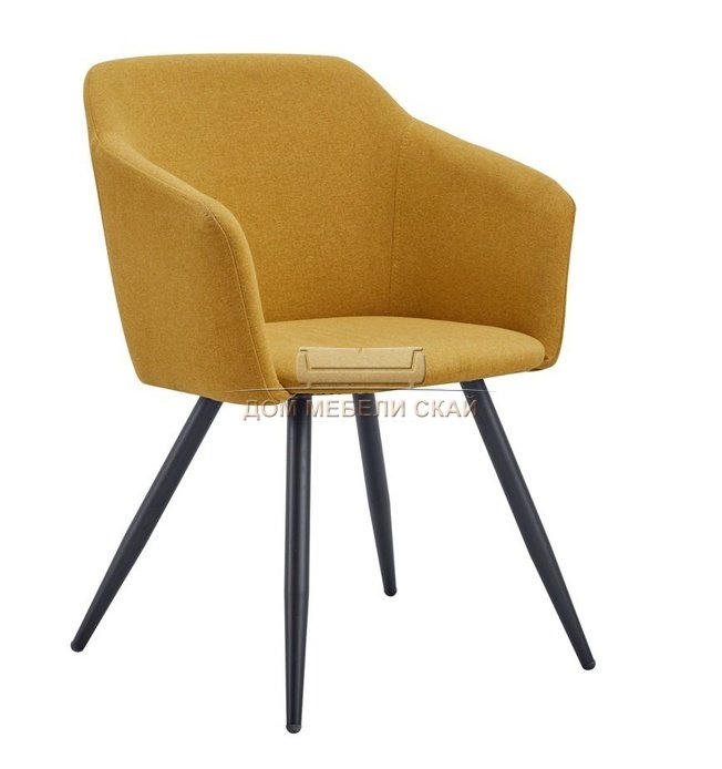 Стул DC-1727-2, шенилл желтого цвета