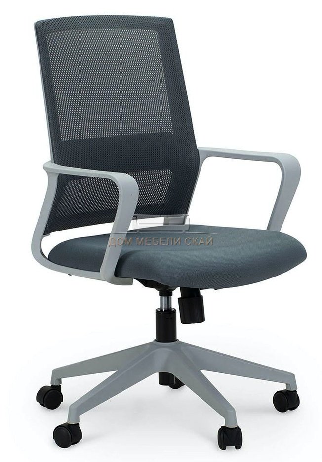 Кресло офисное Практик, grey LB серый пластик/серая сетка/серая ткань