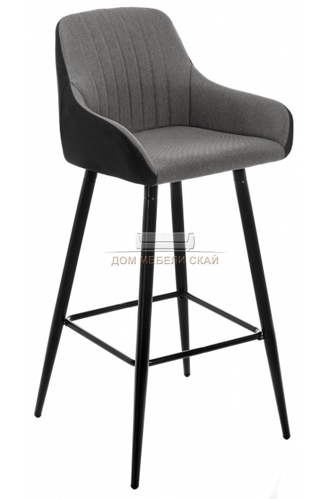Барный стул Haris, экокожа серого цвета