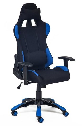 Кресло офисное Айгир iGear, черная рогожка/синяя рогожка