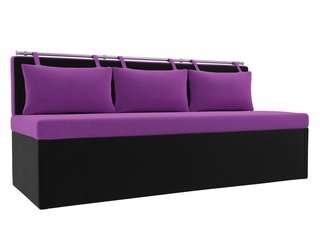 Кухонный диван со спальным местом Метро, фиолетовый/черный/микровельвет