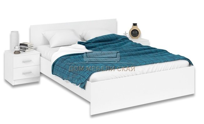 Кровать Лофтум 1600 с тумбами, белый