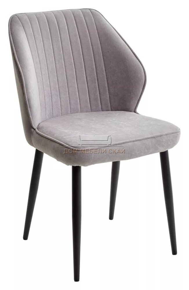 Стул VENA, велюровый серого цвета B22/черный