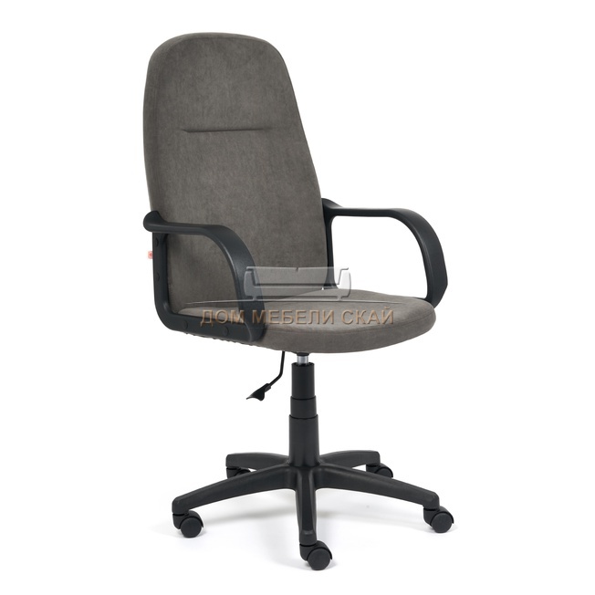 Кресло офисное Лидер Leader, флок серого цвета 29