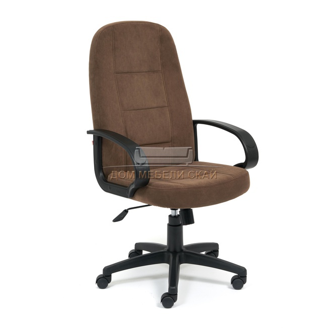 Кресло офисное СН747, флок коричневого цвета 6