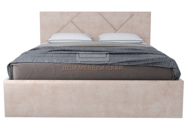Каркас кровати Лима 1600, велюр бежевый Velutto 04