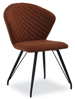 Стул LIRA, рогожка кирпично-терракотового цвета/черный
