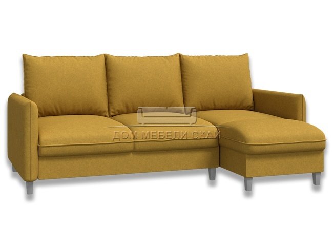 Угловой диван-кровать Лофт компакт, горчичная рогожка