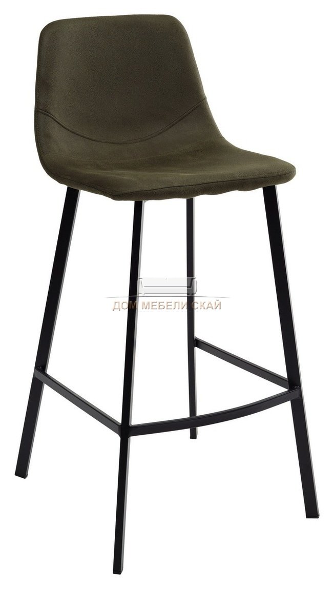 Барный стул HAMILTON, велюровый зеленого цвета