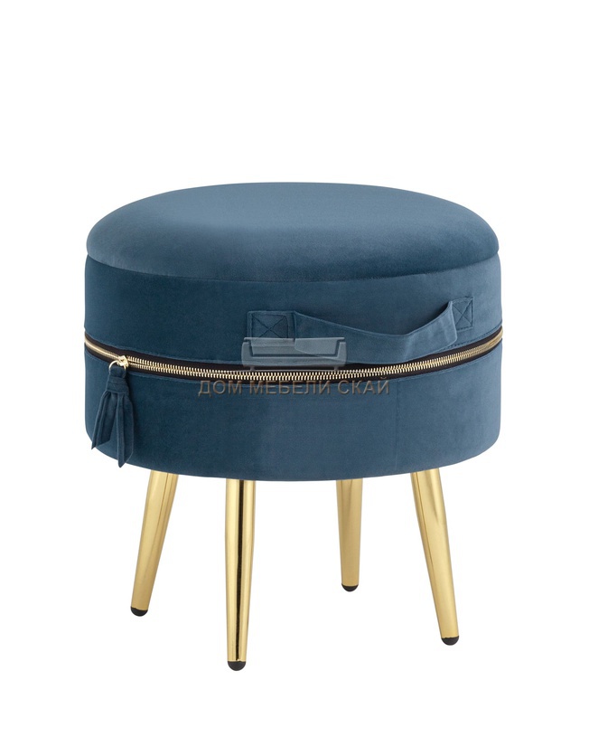 Пуф Тильда, велюр сине-зеленый