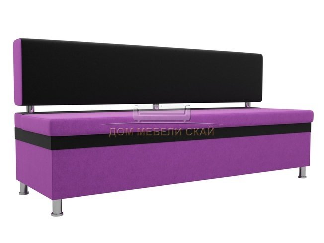 Кухонный диван Стайл, фиолетовый/черный/микровельвет