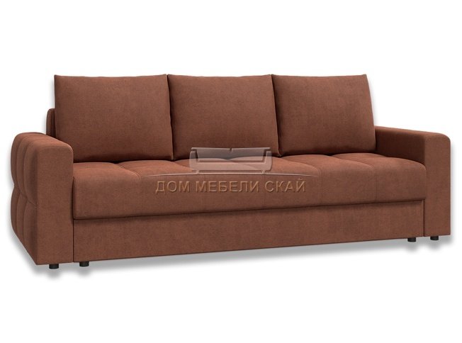 Диван-кровать Лира комфорт 1400, коричневый велюр