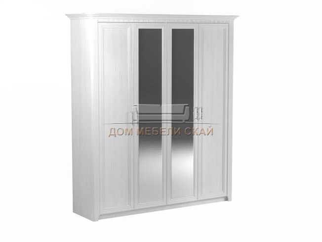Шкаф 4-дверный с зеркалами Клер, сосна андерсен
