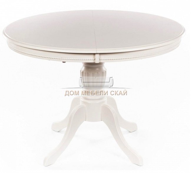 Стол обеденный раздвижной Toskana 106, молочно-белый