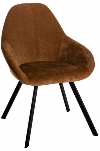 Стул-кресло Kent, микровельвет коричневого цвета/арки