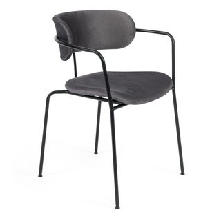 Кресло VAN HALLEN mod. 2433S, ткань серого цвета/черный