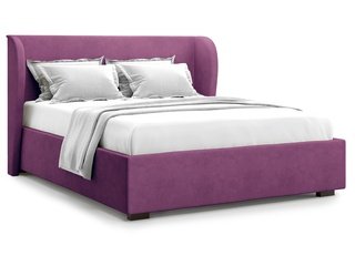 Кровать двуспальная 160x200 Tenno с подъемным механизмом, фиолетовый велюр velutto 15