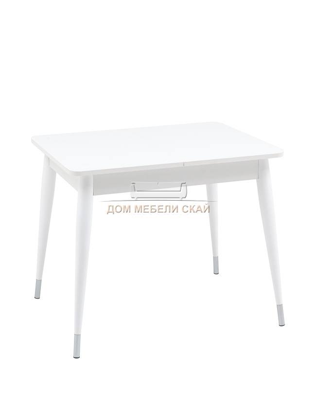 Стол обеденный раскладной Сидней 90, белый матовый