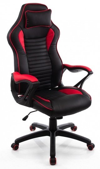 Компьютерное кресло Leon, красное/черное