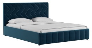 Кровать двуспальная Милана 160х200, лекко океан полуночно-синий