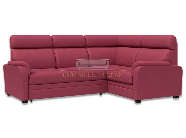 Угловой диван-кровать Омега 3-1, винная рогожка