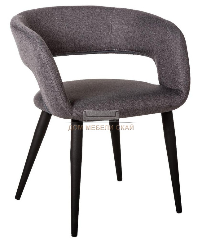 Стул-кресло Walter, рогожка темно-серого цвета эко/черный