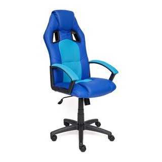 Кресло офисное Драйвер Driver, синяя экокожа/голубая сетка