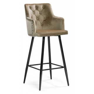 Барный стул Ofir, велюровый темно-бежевого цвета dark beige