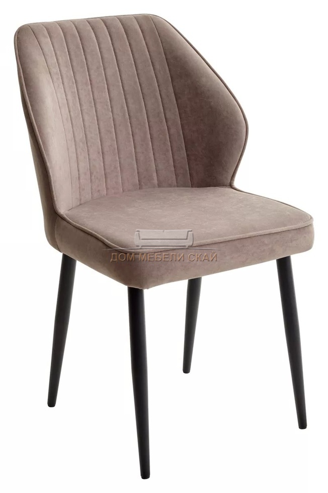 Стул VENA, велюровый светло-коричневого цвета B5 капучино/черный