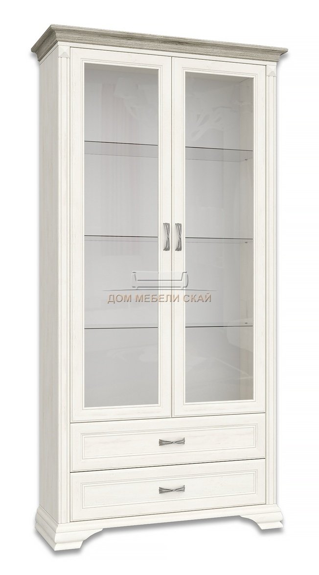 Шкаф-витрина 2-дверный Монако 2V2S, сосна