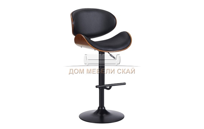 Стул барный JY1076, экокожа черного цвета/черный