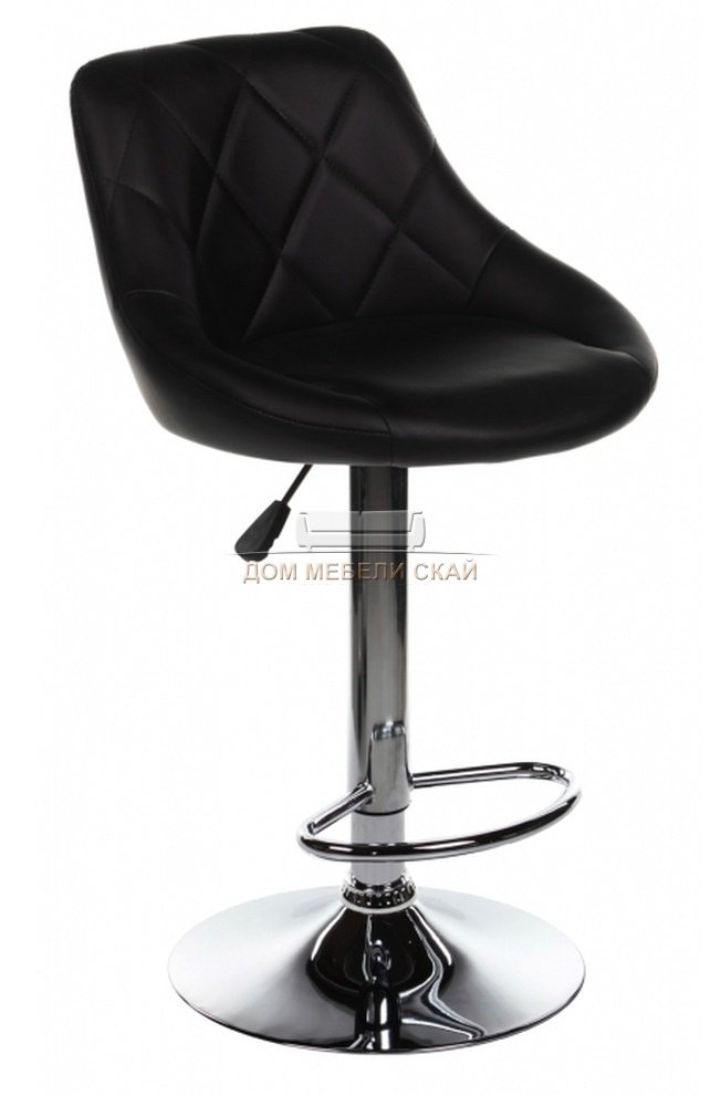 Барный стул Curt, экокожа черного цвета