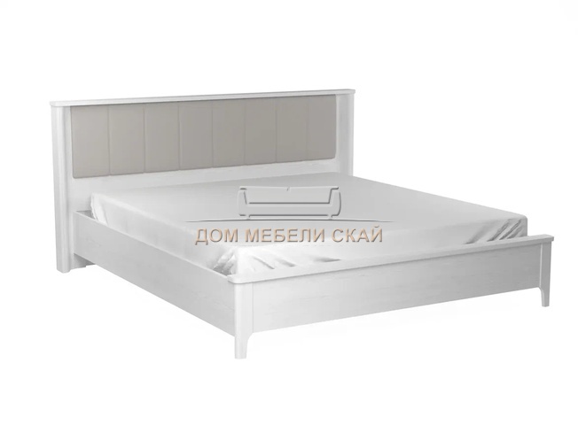 Кровать двуспальная с мягкой спинкой 180х200 Клер с ПМ, сосна андерсен