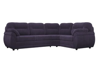 Угловой диван-кровать правый Бруклин, фиолетовый/велюр