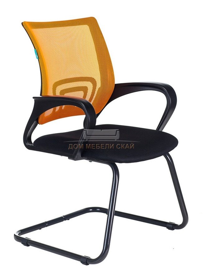 Кресло офисное CH-695N-AV, черная ткань/оранжевая сетка